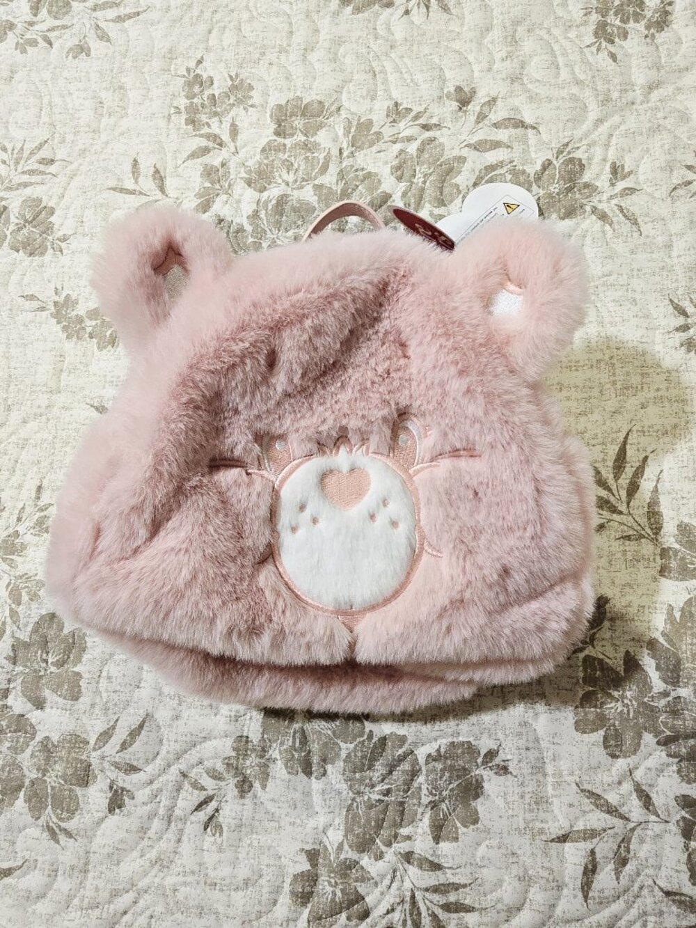 Care Bears plush furry mini backpack